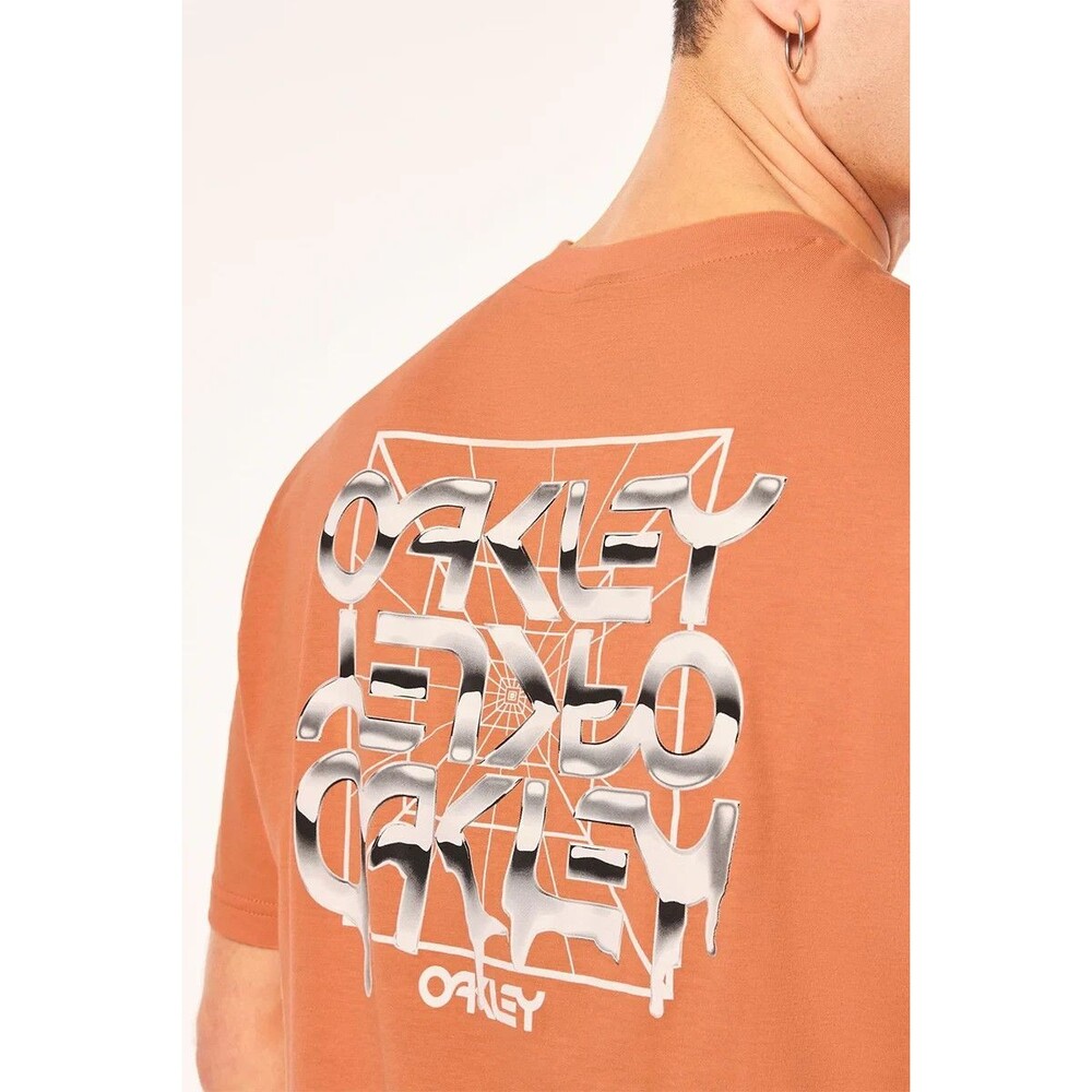 Oakley - Metal Drip Tee in Orange Men's XL